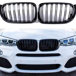 X3 SERISI F25 2014-2018 IÇIN UYUMLU M PANJUR (ÇIFT ÇIZGI BÖBREK) PIANO BLACK