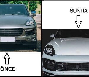 CAYENNE 2014-2017 IÇIN FACELIFT 2018+ TURBO I BODY KIT (Farlar Dahil)