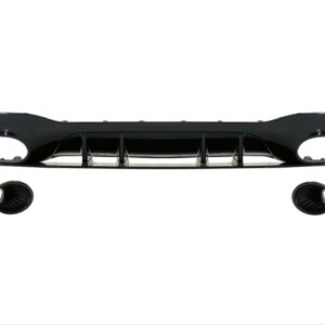 W177 SEDAN 2019+ DIFUZOR & EGZOZ SETI - SIYAH EGZOZ ILE