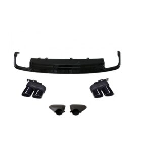 A6 2019+ IÇIN UYUMLU S6 GORUNUM DIFUZOR & SİYAH EGZOZ SETİ - (S-LINE İÇİN)