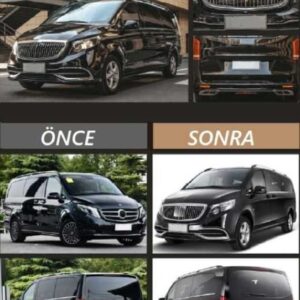 W447 VITO UYUMLU MAYBACH GÖRÜNÜM BODY KIT 2016-2023 (KAPUTSUZ-BÜYÜK PANJUR )