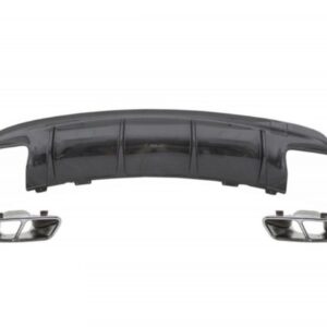 W117 CLA IÇIN UYUMLU CLA 45 GORUNUM  DIFUZOR & EGZOZ SETI 16-19 SILVER EGZOZ ILE